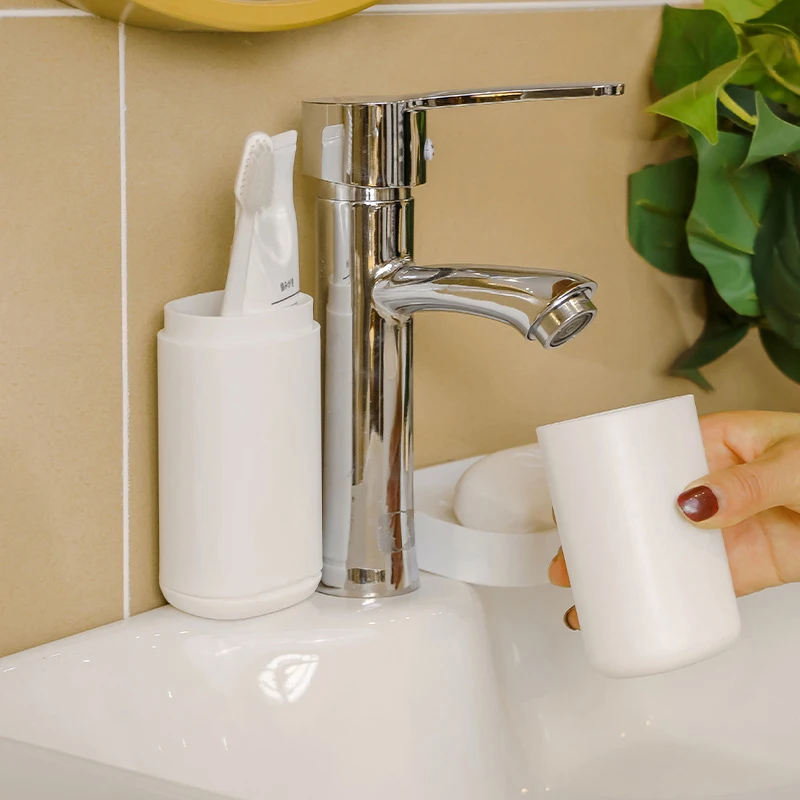 Simple Mouthwash Cup And Toothbrush Travel Storage Case_voghion.com
