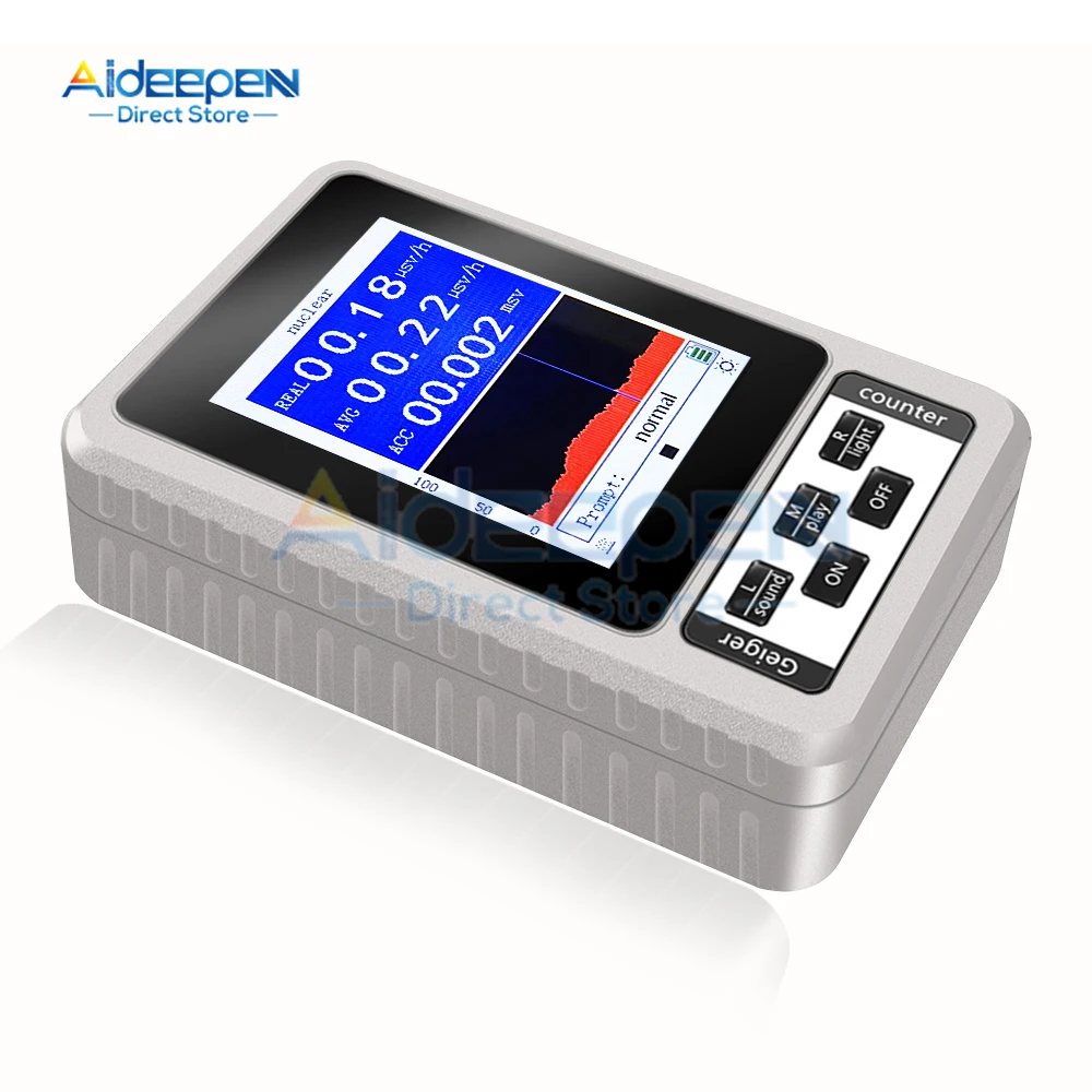 1Pcs New XR-1 Nuclear Radiation Detector Color Display Screen Geiger Counter Personal Dosimeter Detectors Beta Gamma X-ray 5
