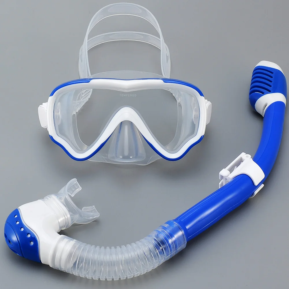 Children's Panoramic Snorkel and Swim Mask Set with Anti-Fog and Leak Protection
