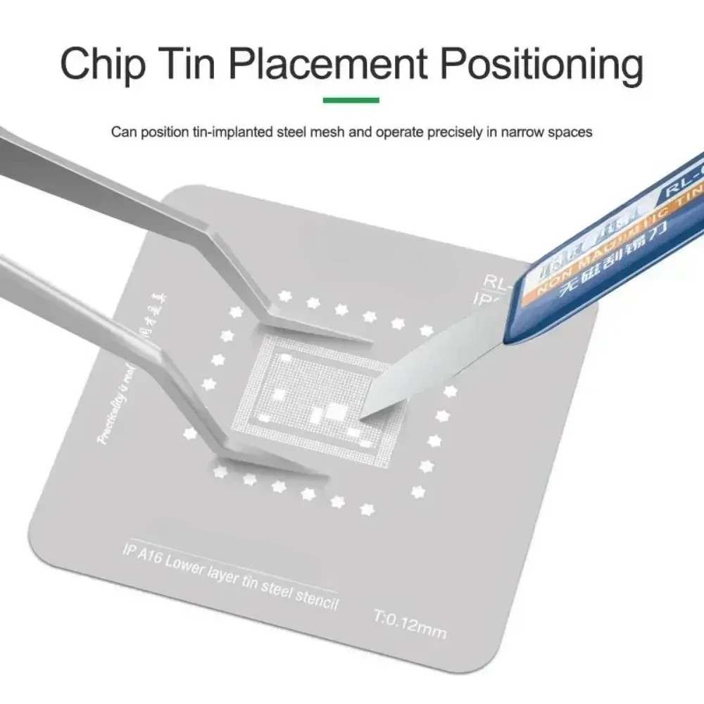 Precision Tweezers ST-20 Curved Tips Chip Tin Placement Positioning for Mobile Phone Circuit Board Repair