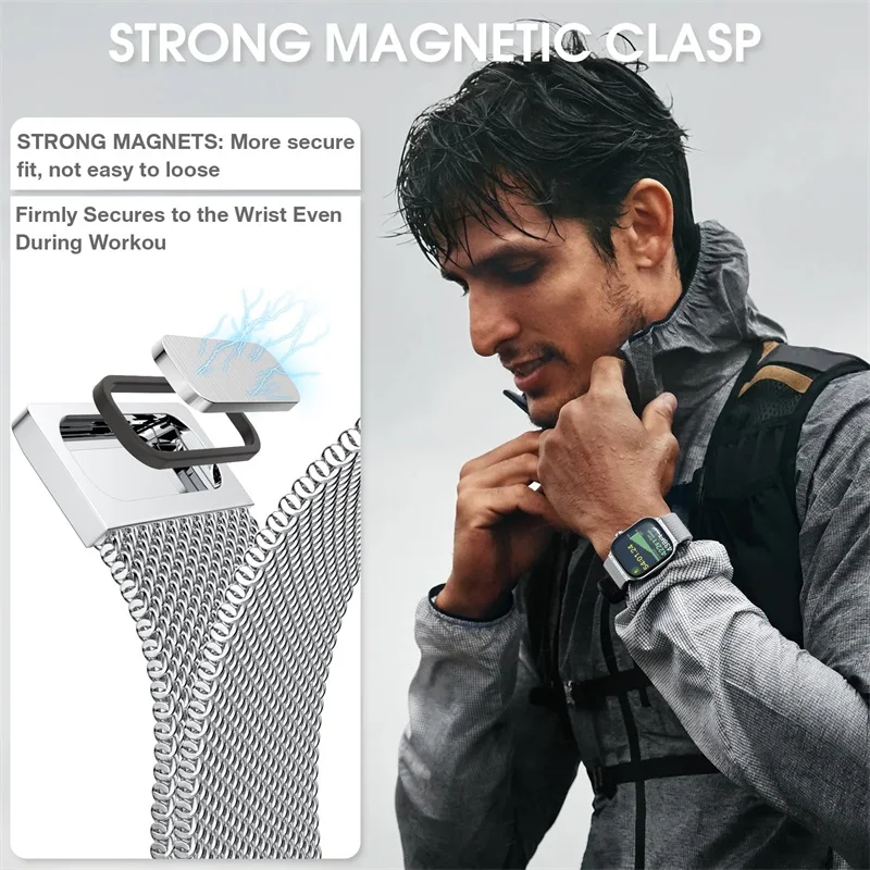 รูปสินค้า สายนาฬิกาโลหะ Milanese Loop สำหรับ Apple Watch ทุกรุ่น