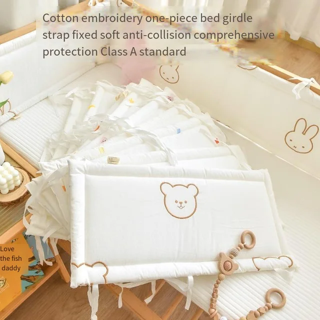 Newborn Crib Bed Circumference Baby Anti-collision Buffer Soft Bag Splicing Bed Extended Anti-drop Bumper Baby room decoration 2