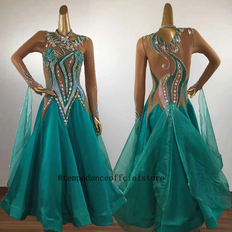 Customized New Style Ballroom Standard Dance Dress Waltz Competition