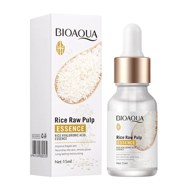 BIOAQUA Rice Raw Pulp Serum Hyaluronic Acid Face Essence Nourishing