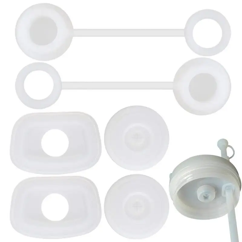 

Silicone Spill Proof Stopper Set Spill Proof Stopper Set Anti-leak Keep Debris Out Prevent Dust Fixed Straw For Travel Camping