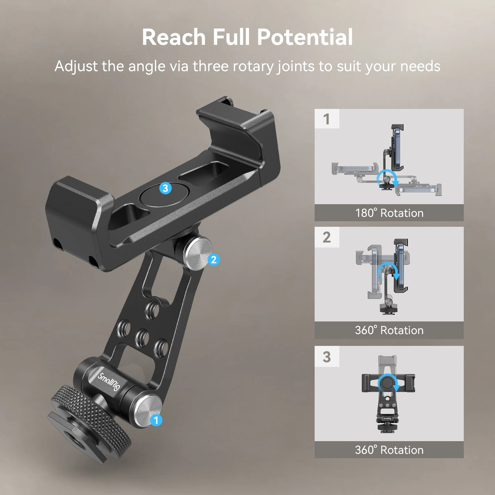Phone Support for DJI Stabilizers, Adjustment Phone Mount Adapter for DJI RS3/RS
