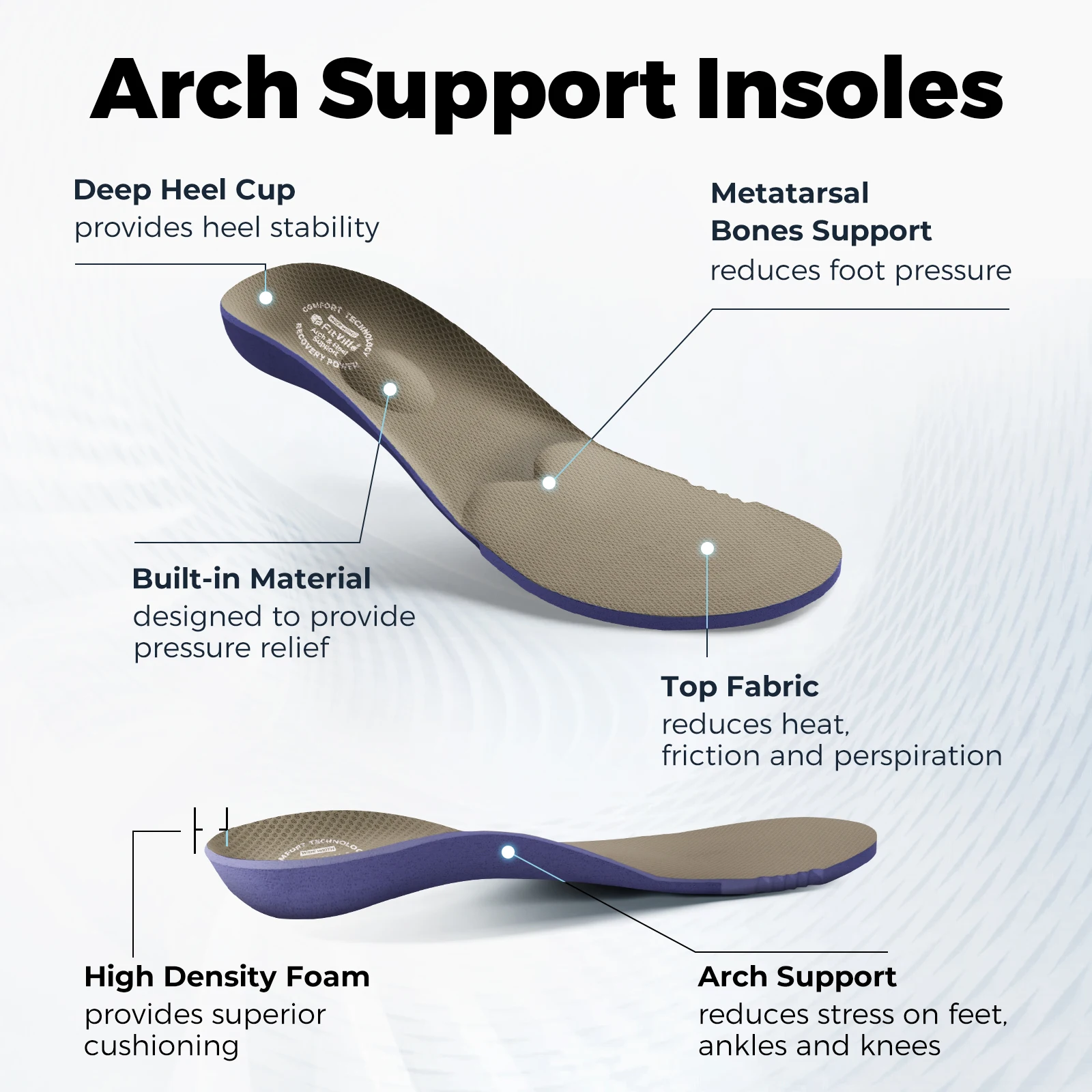 أحذية Fitville Wide للرجال سهلة الارتداء للمشي خفي...