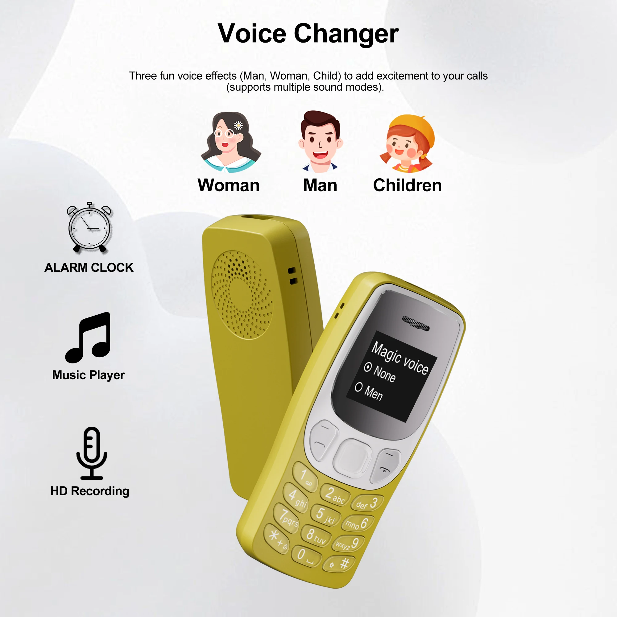 SERVO BM80 Super Mini Mobile Phone 2 SIM Card Bluetooth Dialer Blacklist Speed Dial Magic Voice 0.85" Screen 2G Small Cellphones