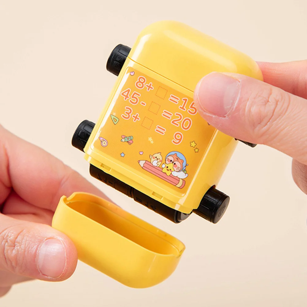 Multiplication and Division Stamps Addition Math Training Roller Self Inking for Kids Questions Maker Teaching