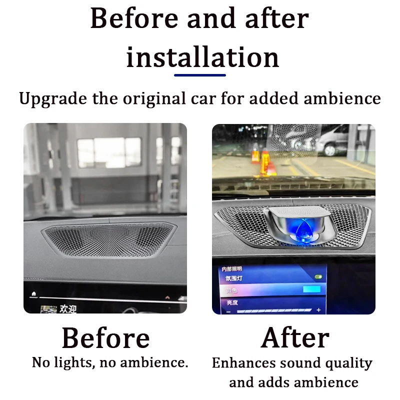 11 가지 색상 LED 리프팅 센터 스피커 주변 조명 BMW G20 G22 G08 G01 X3 G02 X4 G05 X5 G06 X6 G07 X7 글로우 혼 오디오 커버