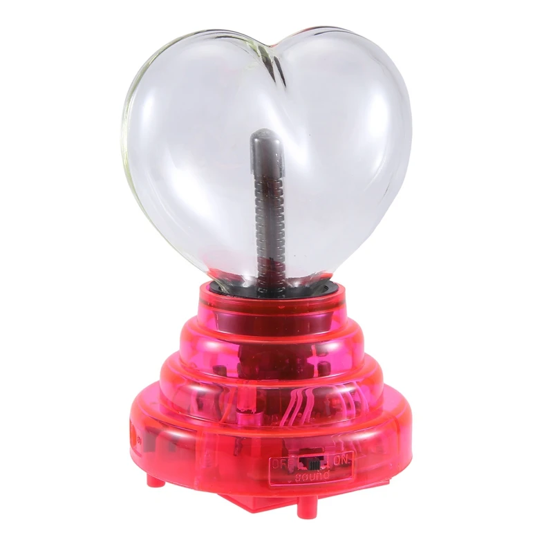 Plasma Ball Heart Shaped Light 4In Touch Activated USB Cable Or Battery Powered Gifts For Kid And Adults Durable
