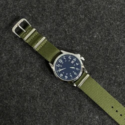 Vintage Style Quartz Watch with Nylon Strap - Waterproof Stainless Steel Wristwatch, Unisex Design (1142 - 6007 - 2set)