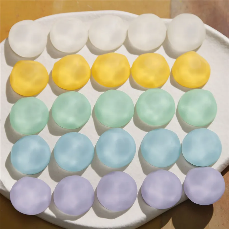 

50pcs/lot 20mm Rubber paint water ripple effect geometry rounds shape rein cabochon beads diy jewerly hair/garment accessory