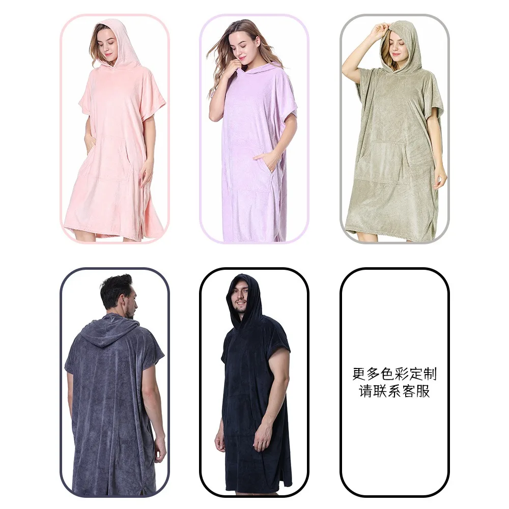 Couple Quick Dry Bath Cape Women Cover-ups Surf Poncho Changing Towel Microfiber Swim Beach Blanket Beachrope Swimwear For Man
