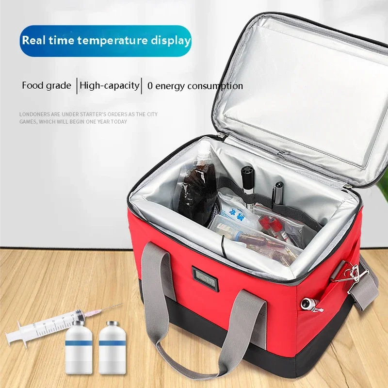 Portable Outdoor Refrigerated First Aid Medical Bag Large Storage Isolation Multi-pocket Insulation Bag Outdoor Cold Bag