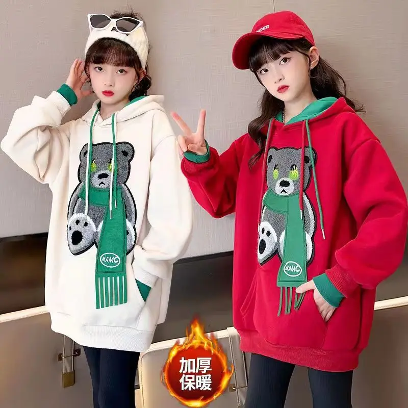 

New Baby Clothes Kids Cartoon Costume Tee Tops Shirts for Girl Boy Autumn Winter Warm Hoodis Toddler Sweatsuit Clothing