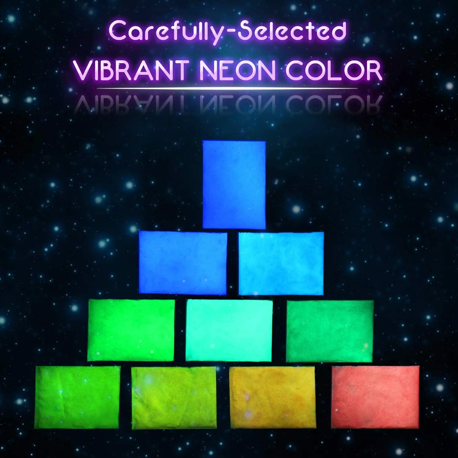 10g*12pcs Glowing Green Blue Light Luminous Nail Art Glitter Powder Phosphor Pigment Noctilucent Long-Lasting Glow in Dark Dust