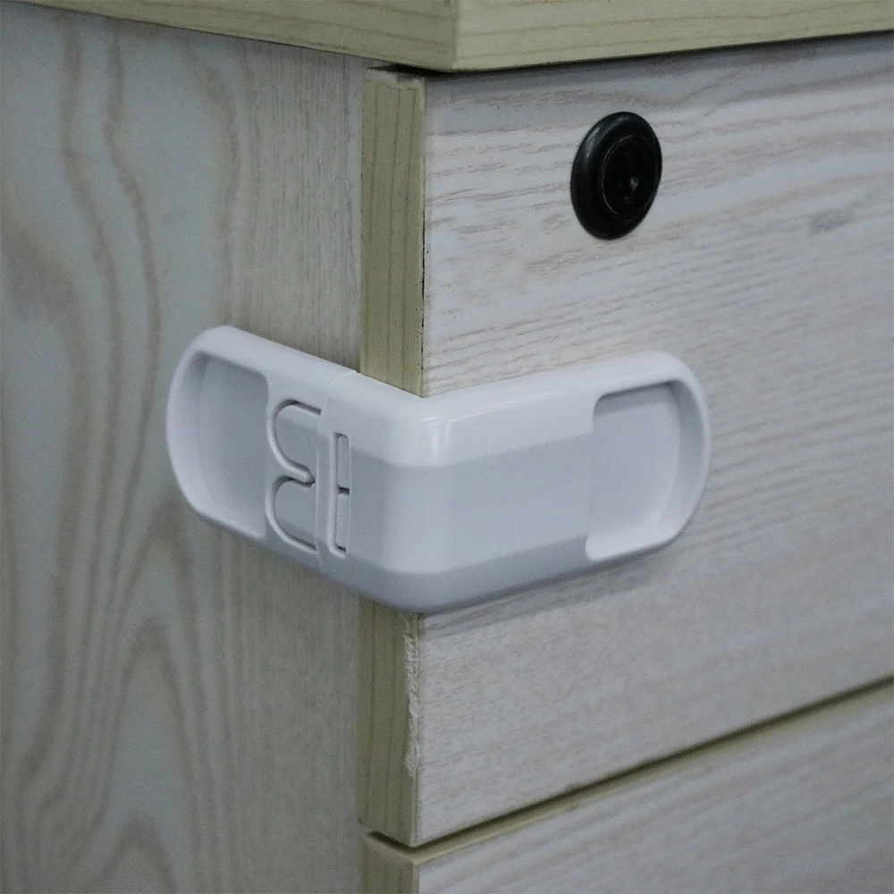Baby Safety Drawer Lock Anti-Pinching Hand Cabinet Drawer Locks Plastic Safety Buckle for Children 1/4Pcs