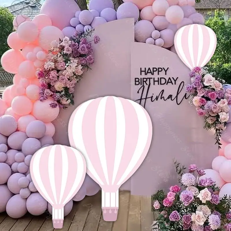 Heißluftballon-Hintergrund mit Ausschnitt, 18/24/36 Zoll, blaues Heißluftballon-Form-Mosaikbrett für Babyparty, Geburtstag, Taufe, Party-Dekoration – Detail 4