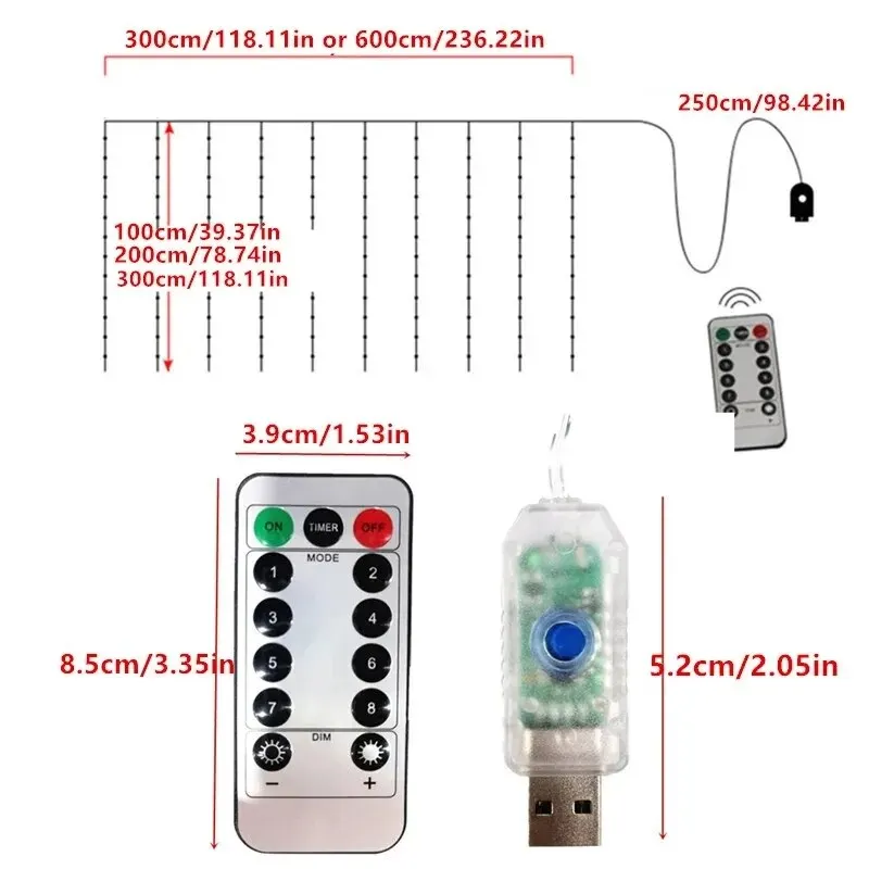 USB LED Curtain Fairy Lights for Home and Wedding Decoration
