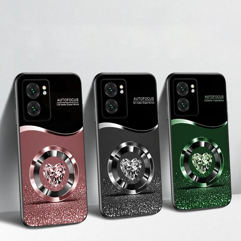 Purple Circle Diamond Design TPU Soft Phone Case