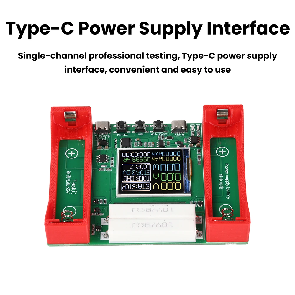 BT4-1CHN 21700 삼원계 리튬 배터리 단일 채널 테스터 - 1채널 배터리 용량 테스터, 전자 부하 테스터, Type-C