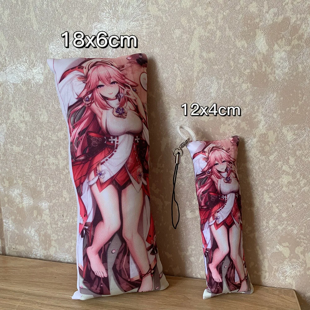 Anime Mini Dakimakura VTuber Shylily Keychain Mini Pillow Hanging Ornament Shalltear Bloodfallen Printed Phone Strap