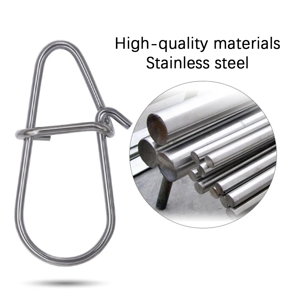 DNDYUJU 100 Stück 000 # -3 # Angeln Schöne Haken Snap Pin 304 Edelstahl Angeln Barrel Wirbel Köder Stecker Zubehör Pesca – Detail 7