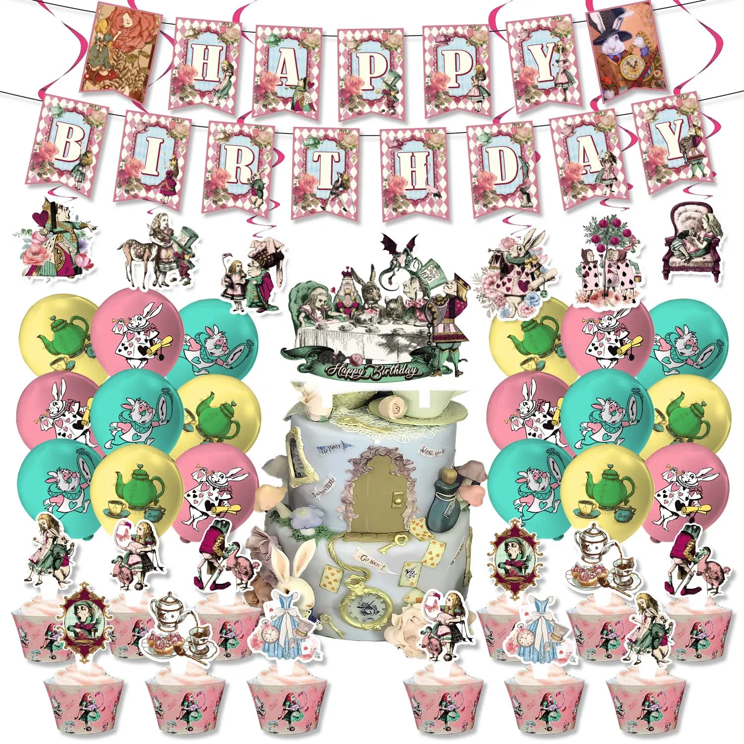 Disney Alice in Wonderland Birthday Party Celebration Decoration