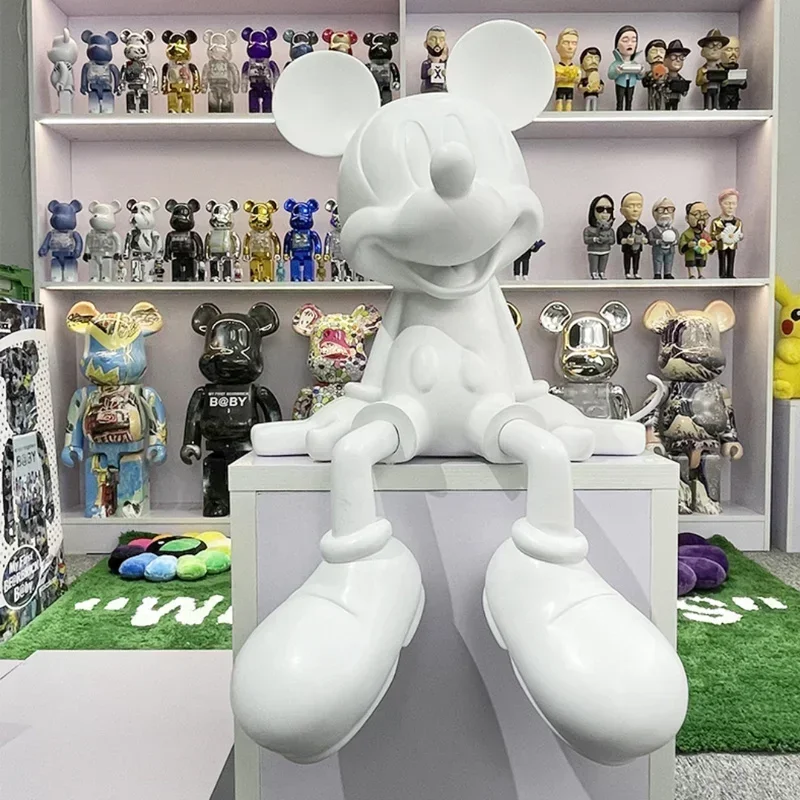 Statue Mickey Mouse Blanche Design Art Toy Collection