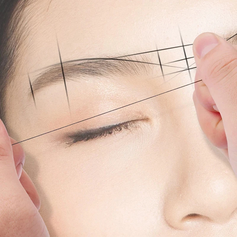 Microblading Mapping String 10M Eyebrow Pre Inked Thread Brow Marker Line White Black Pink Permanent Tattoo Dyeing Tool