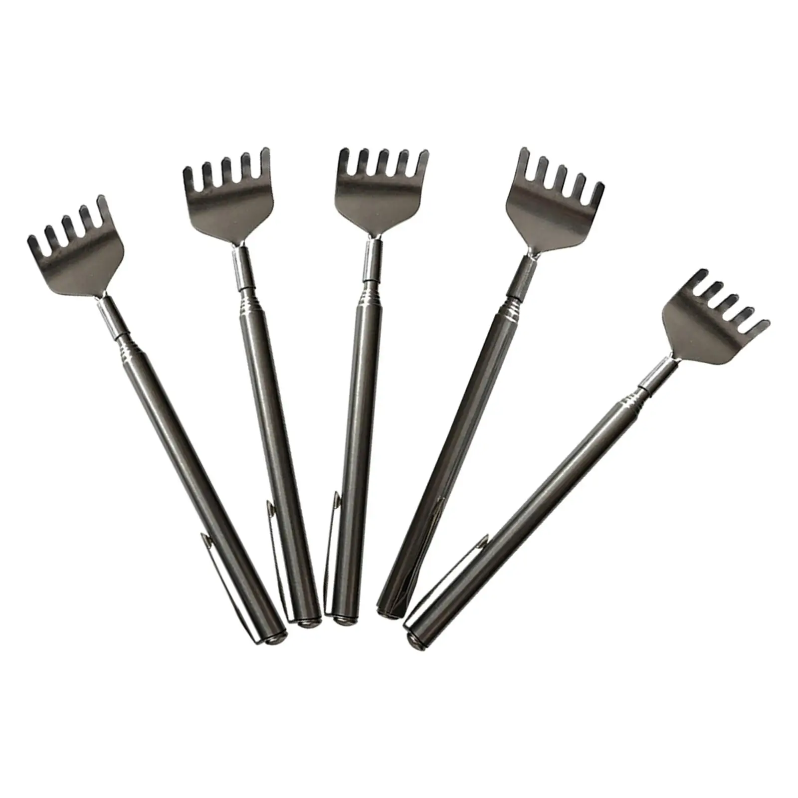 5Pcs Extendable Back Scratcher Stainless Steel Portable Retractable