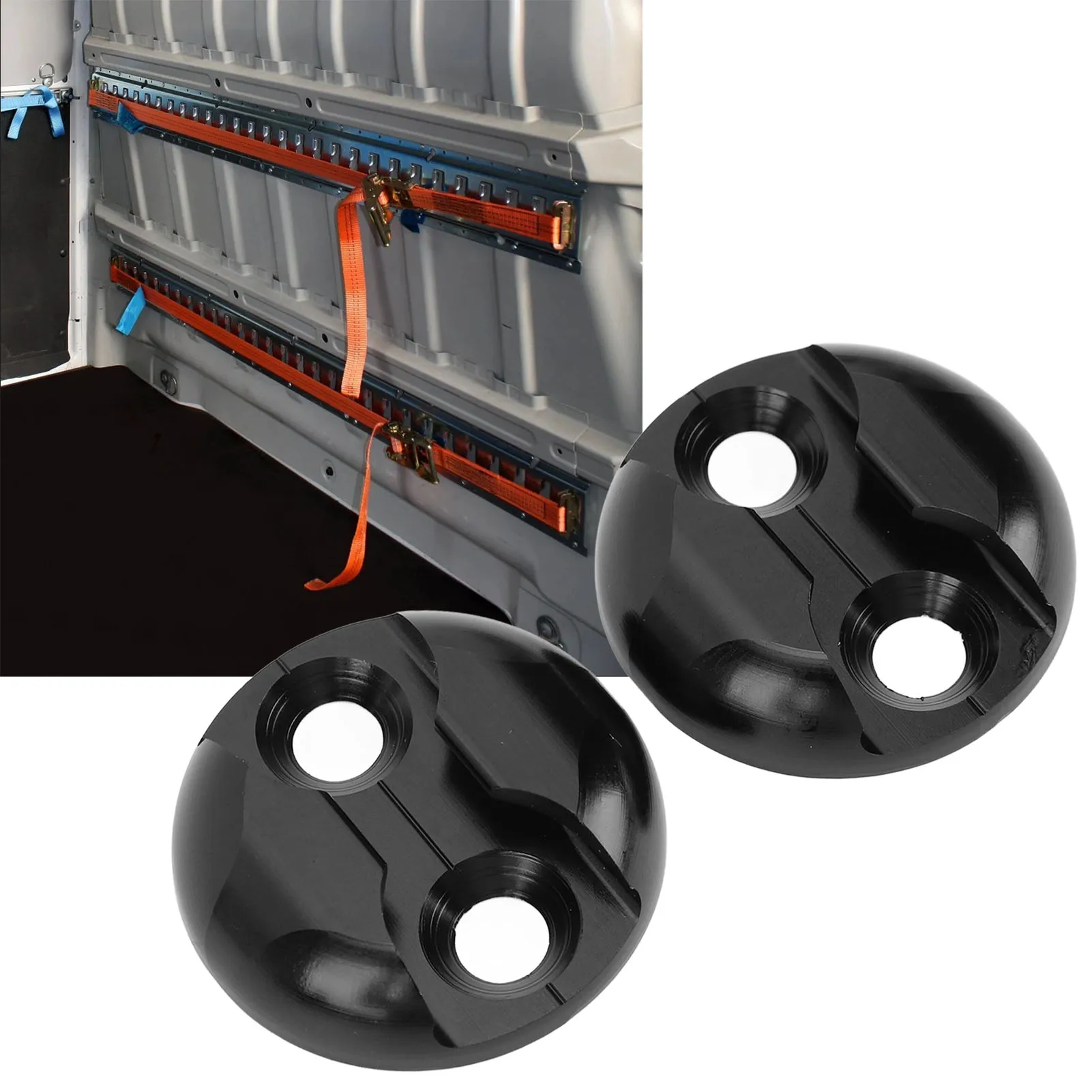 Pair of Airline Rail Lashing Point Plate Aluminium Alloy Tie Down Anchor Point for Airplane Motorhomes Ambulances