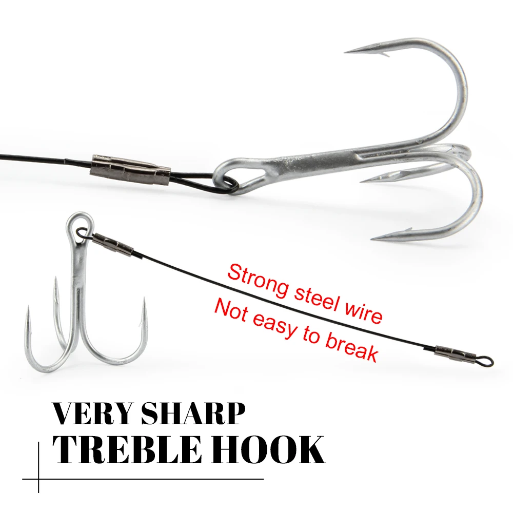 WALK FISH Stinger Fishing Rig Hook for Big Shad Center Pin Screw Connector  Pike Bass Perch Bait Barbed Sharp Treble Fish Hook - AliExpress