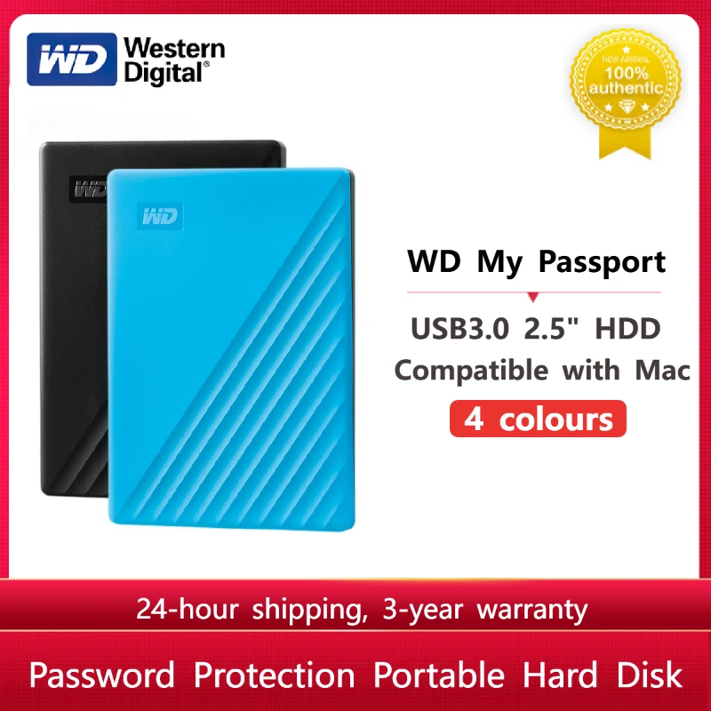 Western Digital WD My Passport 5TB External Hard Drive Disk USB3.0