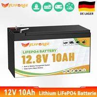 Batterie au Lithium LiFePO4 12V 10AH avec BMS 4000 + Cycles profonds batterie au Lithium Rechargeable pour détecteur de poisson lumière enfants voiture Camping 2