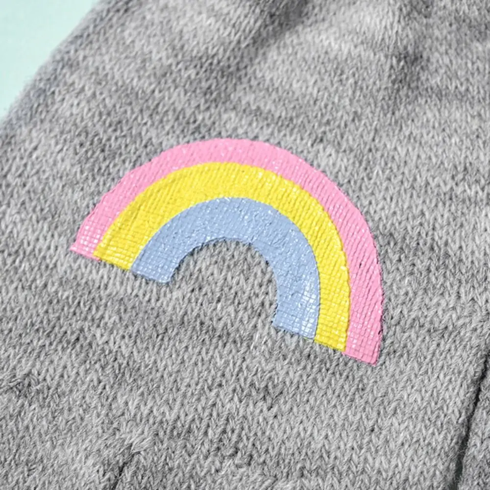 Cartoon Thicken Children Knitted Gloves Windproof Animal Print Pattern Warm Mittens Warm Writing Gloves Winter