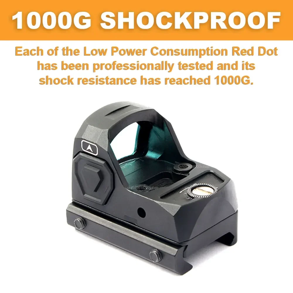 Shake Awake Mini R*R Red Dot Sight Optical Shockproof Hunting Rifle Reflex 2 MOA Sightscope W/ 20mm Picatinny/Glock Pistol Mount