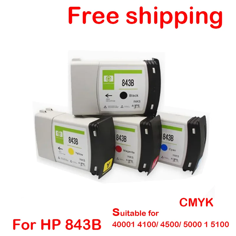 1PC For HP 843 843B Compatible Ink Cartridge With Full Pigment Ink For
