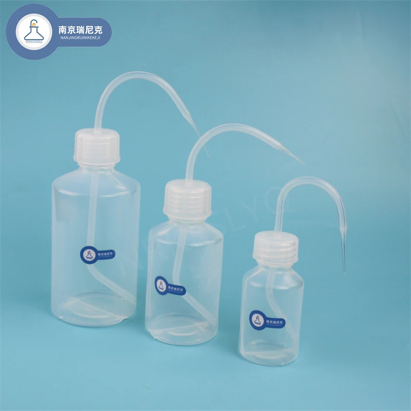 FEP 세척 병, 크고 작은 입, 강산 및 알칼리 내성, 투명 불소 테트라 사이클린 세척, b, 300ml