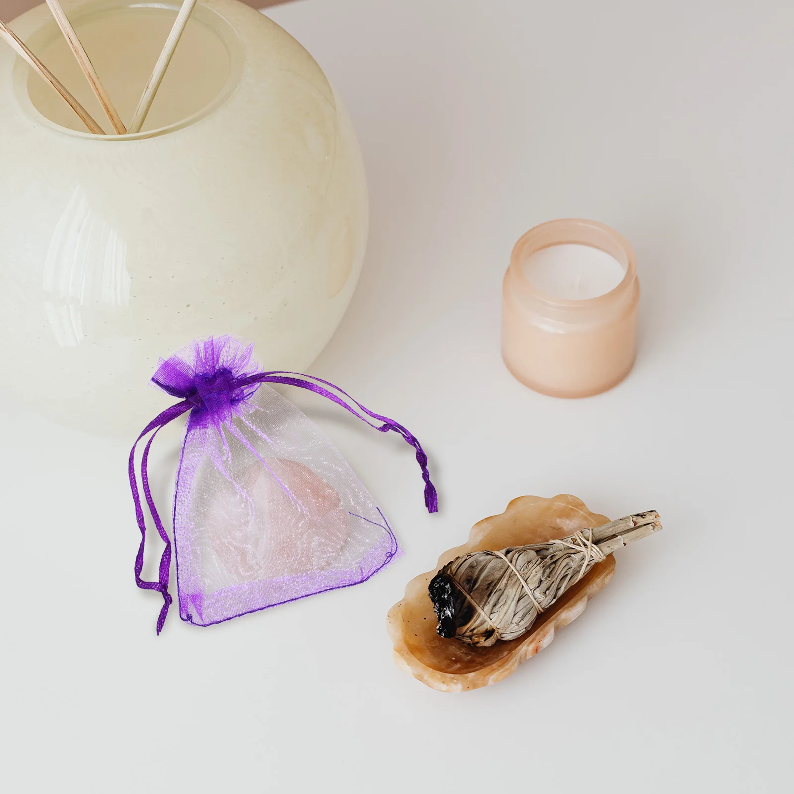 Lavender Bags Empty Sachet Decorative Pouch Aromatherapy Scented Bag Home Fragrance Sachets Storage Containers Household 100 Pcs