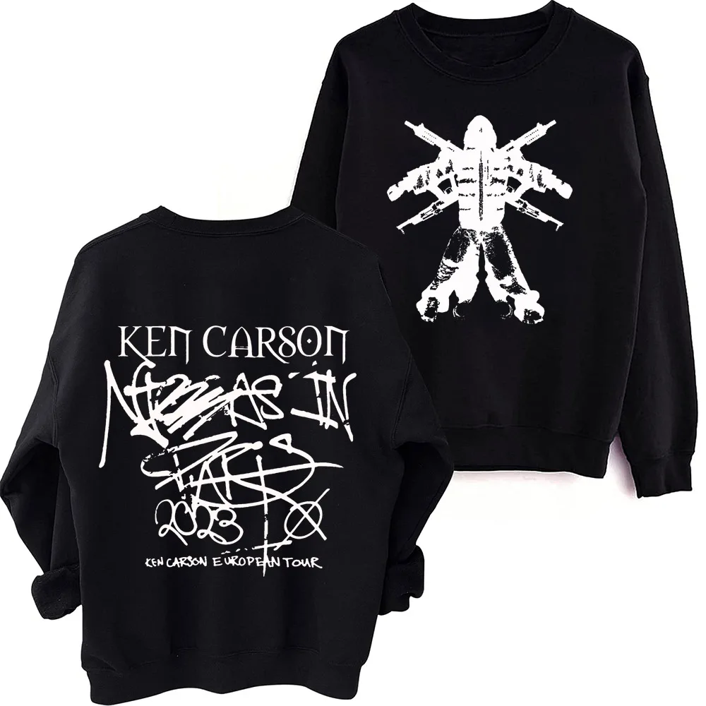 

Ken Carson Chaos World Tour 2024 Sweatshirt Harajuku Hip Hop Round Neck Long Sleeve Oversized Hoodie