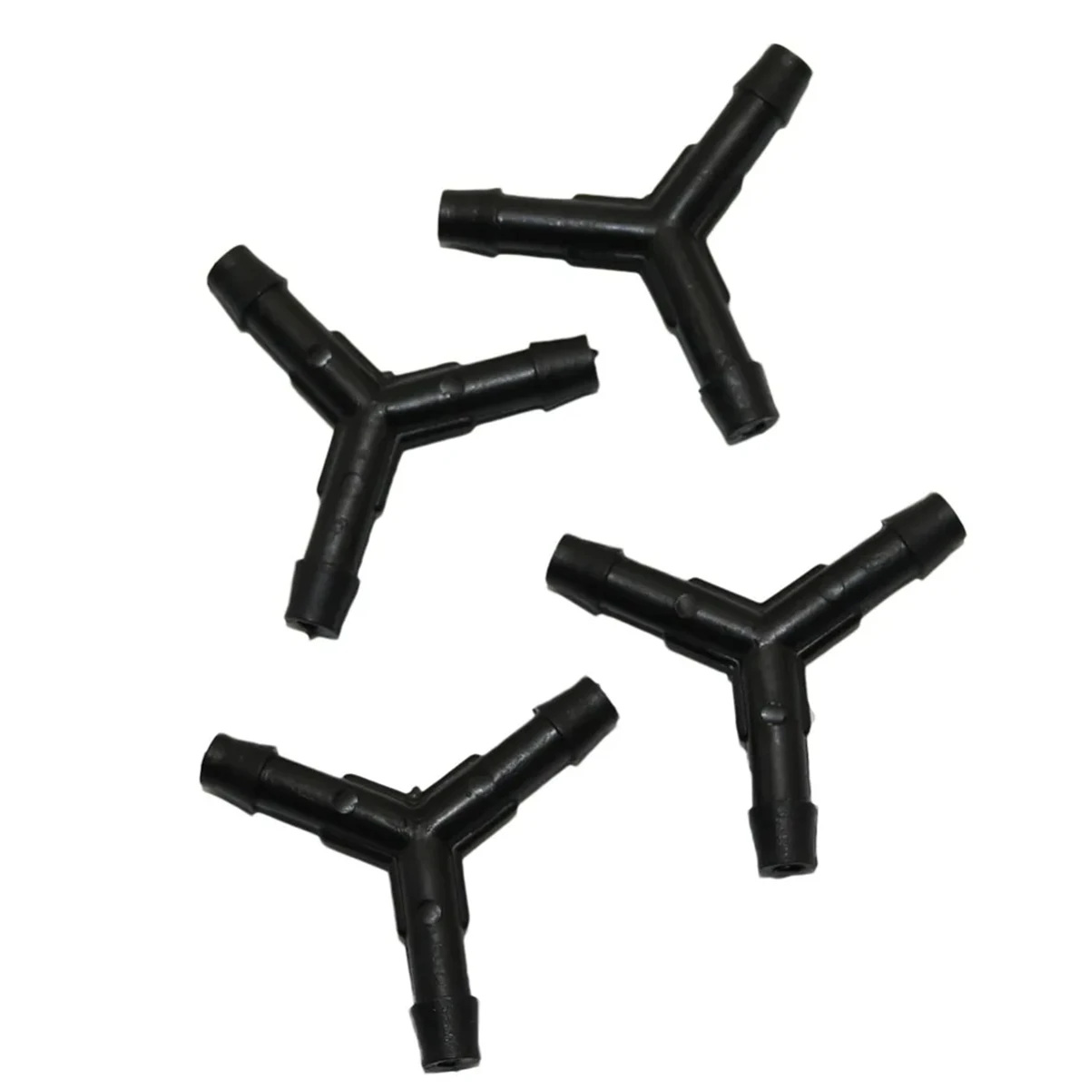 DN16mm 4/7mm Black Multi-Barb Y-Shaped Tee Connector Home Gardening Micro-Irrigation 3-Way Water Splitter Pipe Fittings 10/50Pcs pipe fitting,water pipe fitting,hose pipe fitting,tee adapter