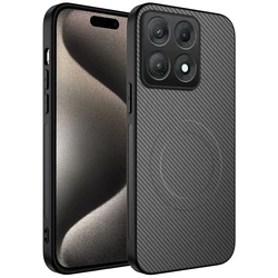 Deluxe Carbon Textured Matte Magnetic Shockproof Case for Edge 70 Max (GRAY)