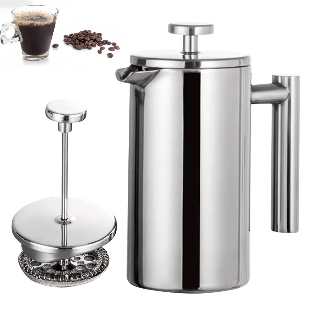Coffee Maker Pot French Press Coffee Maker Stainless Steel Double Walled Insulated Pot 350ml/800ml/1000ml coffee maker coffee pot french press coffee press coffee press