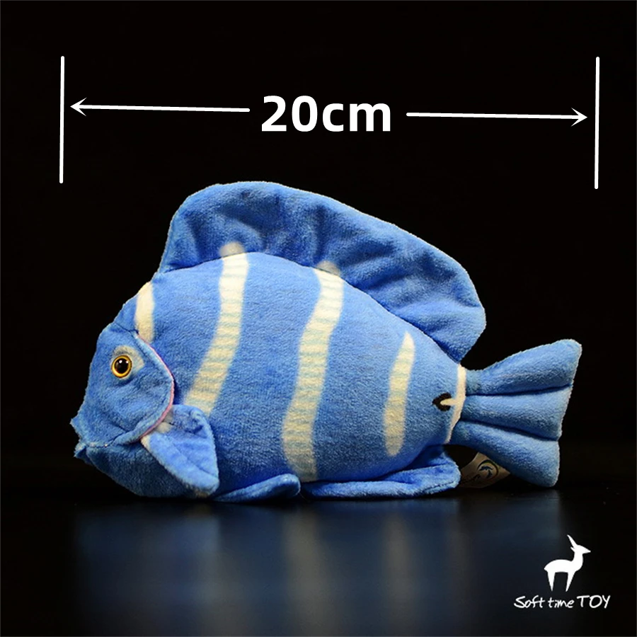 Blue Tang Surgeonfish High Fidelity Anime Cute Plushie Lancet Fish Peluche Animali Realistici Simulazione Bambola Di Pezza Kawai Toy