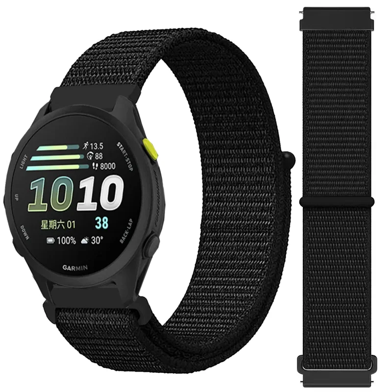 Premium Sport Nylon Loop Strap, Adjustable Lightweight Bracelet, 20mm & 22mm Options
