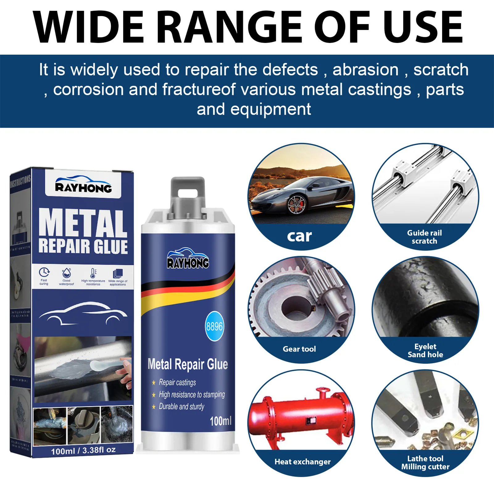 Metal Bonding Repair Paste High-Temperature Resistant Liquid Metal Welding Filler Industrial Heat-Resistant Cold Welding