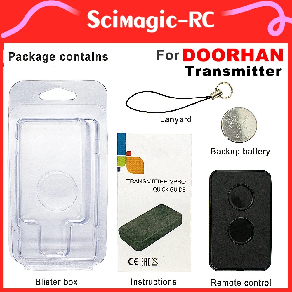 For DOORHAN Transmitter 2 4 Pro 433.92MHz Rolling Code Garage Door.