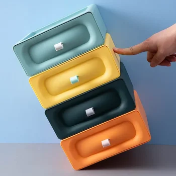 Scatola portaoggetti da scrivania in stile cassetto, scatola portaoggetti, scatola portaoggetti da scrivania multifunzionale, scatola portaoggetti per organizzazione e sistemazione